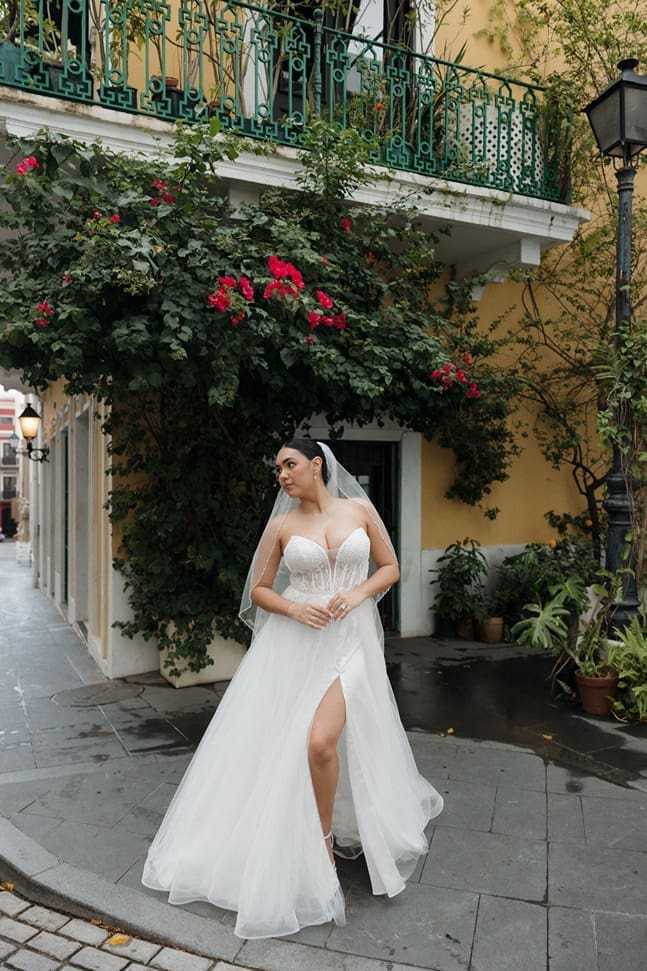 a bride after her bilingual wedding ceremony
